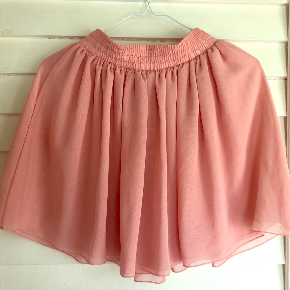 Peachy Pink Layered Chiffon Ballerina Skirt